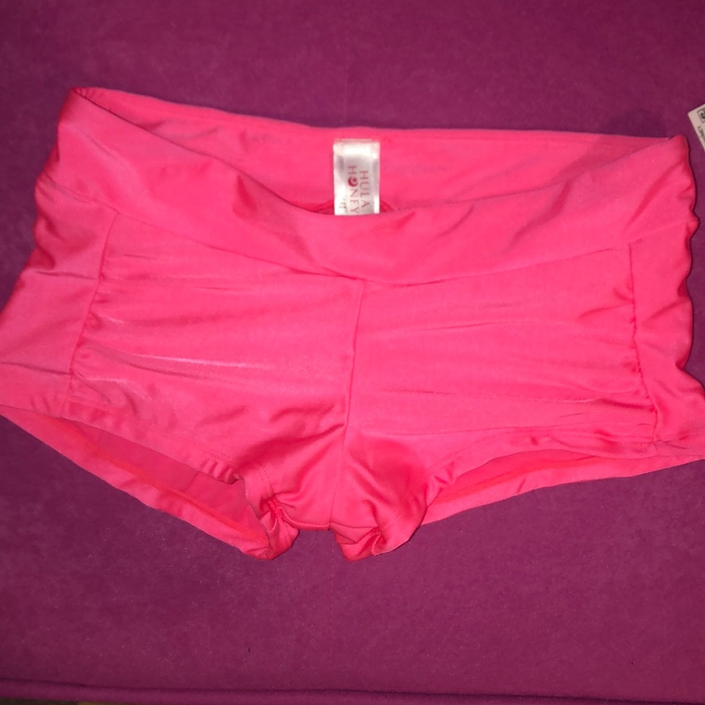 NWT Hula Honey Pink Bathing Suit Bottom Shorts Med
